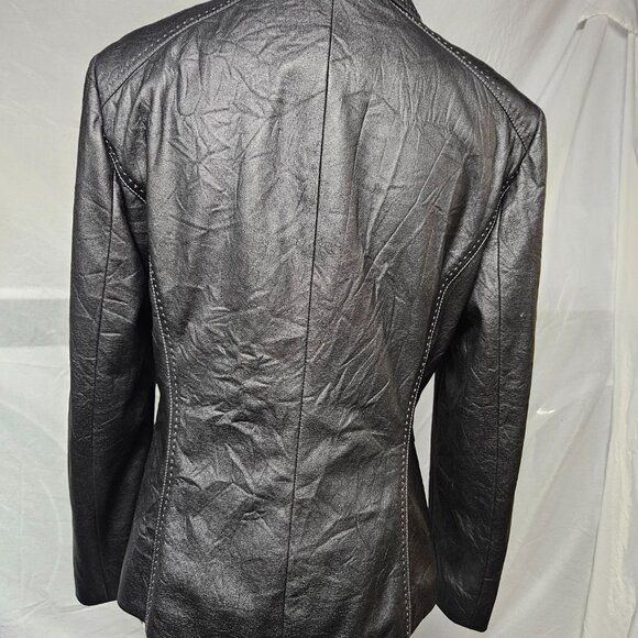 Faux leather blazer - Picture 4 of 8